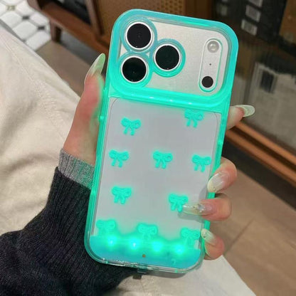 LED Bowknot Phone Case, Compatible with Iphone 11/12/13/14/15/16/17 Pro/Pro Max/Plus, Stylish Protective Cover, Unique Design for Daily Use, Protective Casing